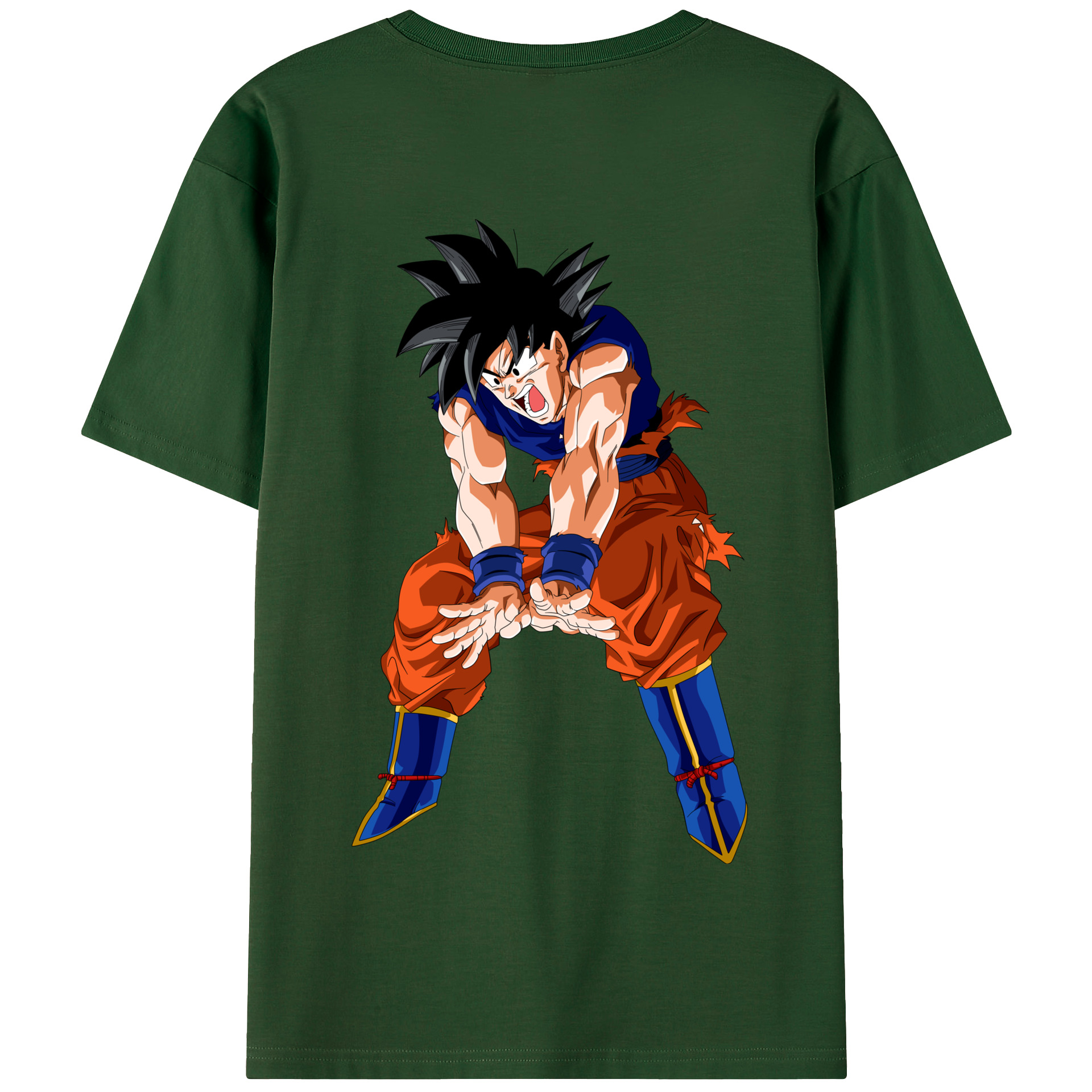 （画像用） ドラゴンボール 孫悟空（そん ごくう）Son Goku カカロット DRAGON BALL Kakarotto 綿100％半袖Tシャツ（背面プリント）